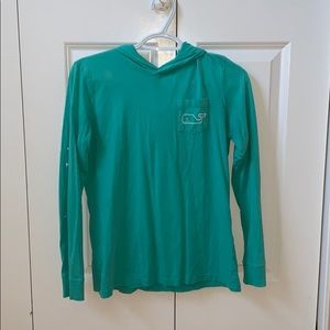 Turquoise long sleeve vineyard vines tee shirt